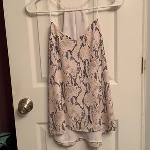 Pink snake print top